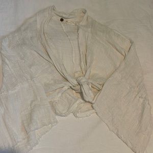 Free People Woven Beach Wrap Top